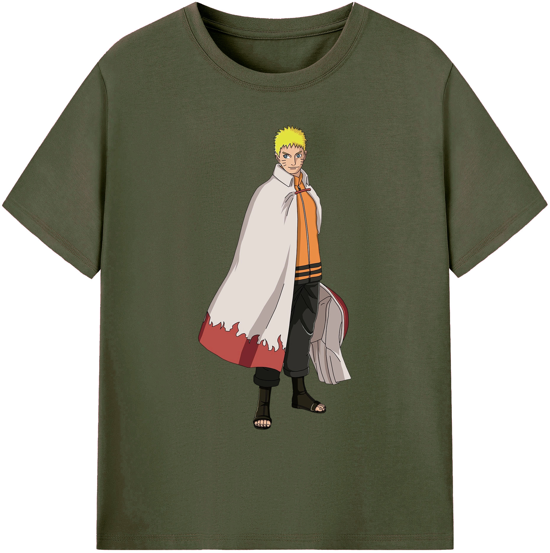 （画像用） NARUTO -ナルト- うずまき ナルト Uzumaki Naruto 綿100％ メンズ半袖Tシャツ｜肌触りやわらか＆通気性